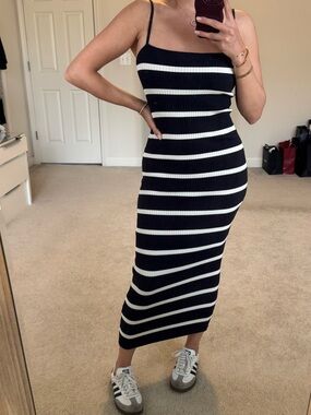 Zara ribbed midi dress